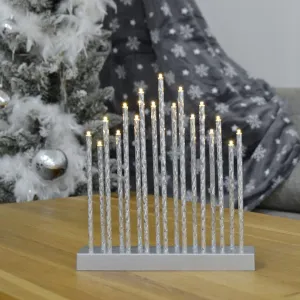 17 Light Christmas Candle Bridge Decoration With LEDs