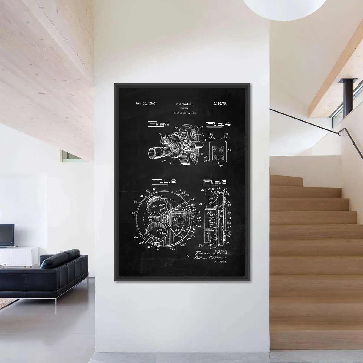 1938 Camera Patent Wall Art