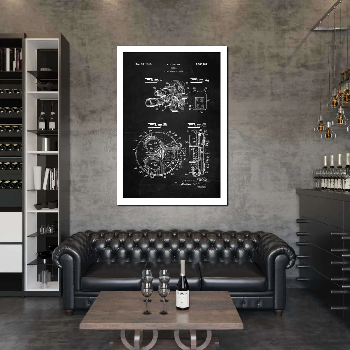 1938 Camera Patent Wall Art