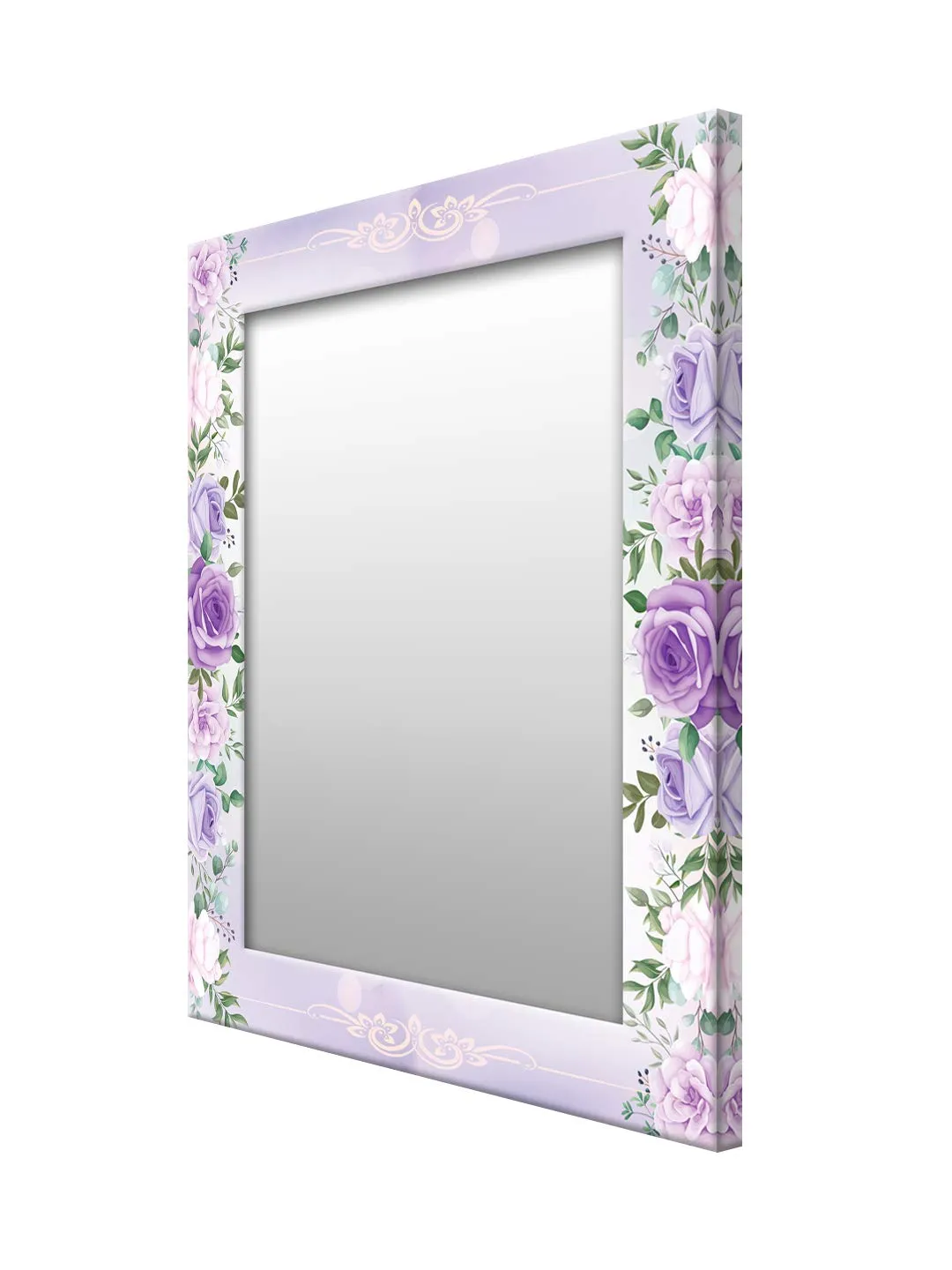 999STORE Printed Wall Mirror for Bedroom Mirror Bathroom Mirror Rose with Tree washroom Bathroom Mirror (MDF_14X20 Inches) MirrorSMP391