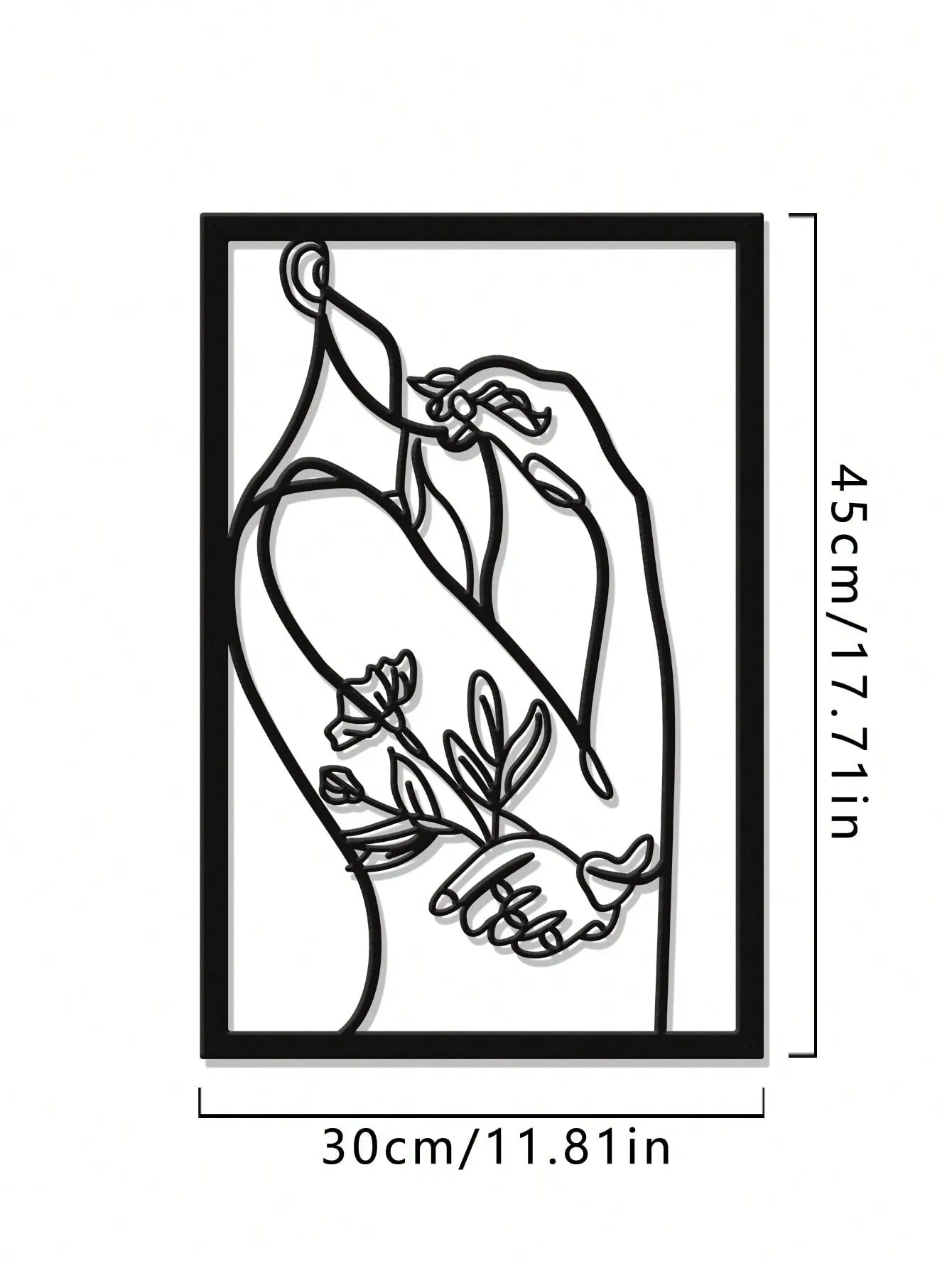 Abstract Female Figure Line Metal Art Wall Decor : A Romantic Touch for Your Home