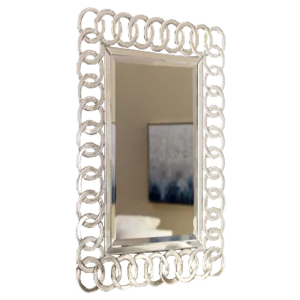 Afina Modern Luxe 30" x 42" Rectangular Contemporary Openwork Decorative Wall Mirror