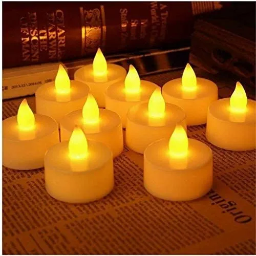 Agnija A Modern Twist On Tradition Discovering with LED T-Candle Light for Home Decoration Festival Special Diwali Durga Puja Christmas and Birthday Party, Wedding (Pack of 24)