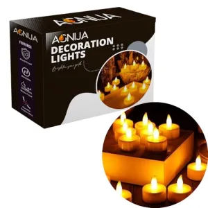 Agnija A Modern Twist On Tradition Discovering with LED T-Candle Light for Home Decoration Festival Special Diwali Durga Puja Christmas and Birthday Party, Wedding (Pack of 24)