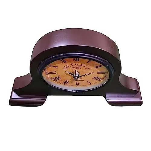 AHSKY Time Instruments Table Clock Wooden Antique New Model Round Shapes