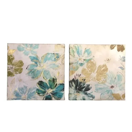 American Art Floral Themed Canvas Wall Painting Decor - 4"