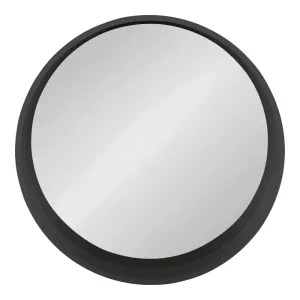 ARTESSA Modern Utility Design Round Mirror for Living Room/Lobby with Wooden Frame (90 x 90 CM)