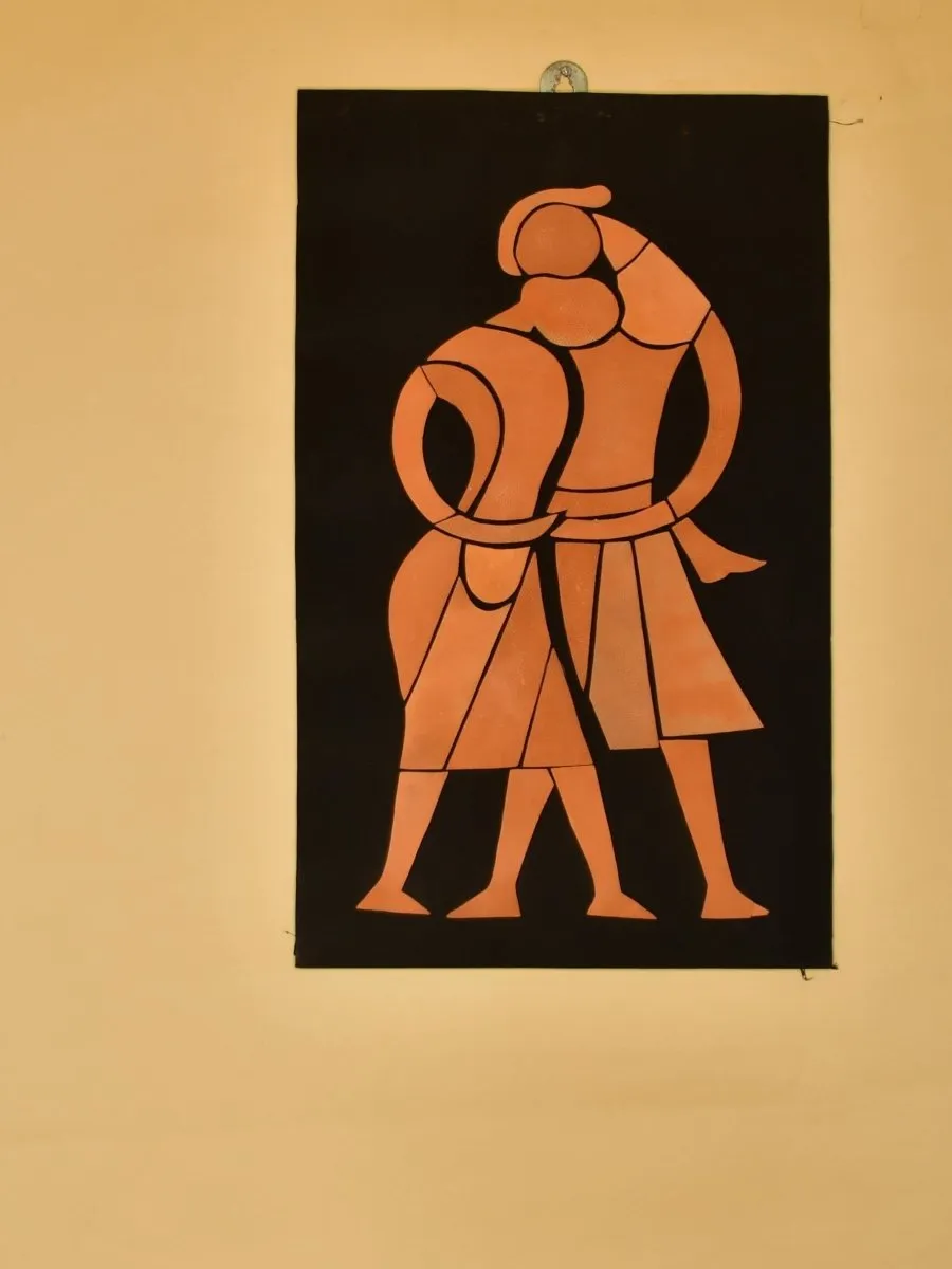 Artisan Terracotta Tribal Family Wall Art: Home Decor