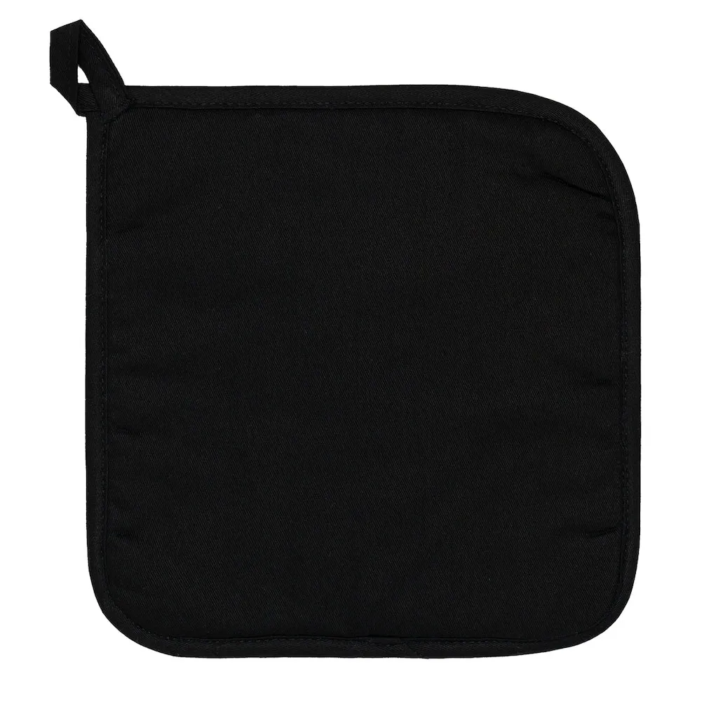 Black Cow Pot Holder with Pocket