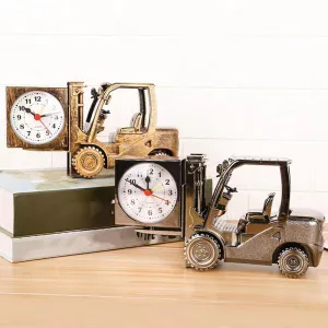 CALANDIS Small Table Clocks Forklift Model Shelf Removable Living Room for Children B