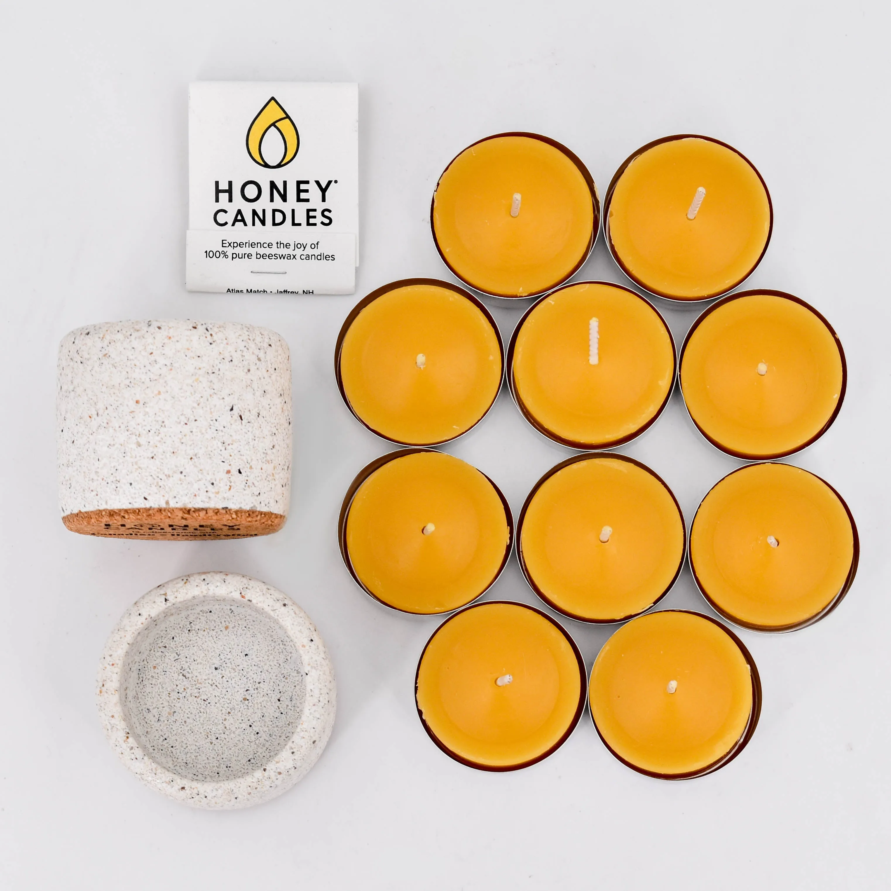 Canadian Handcrafted X Honey Candles White Tealight Set