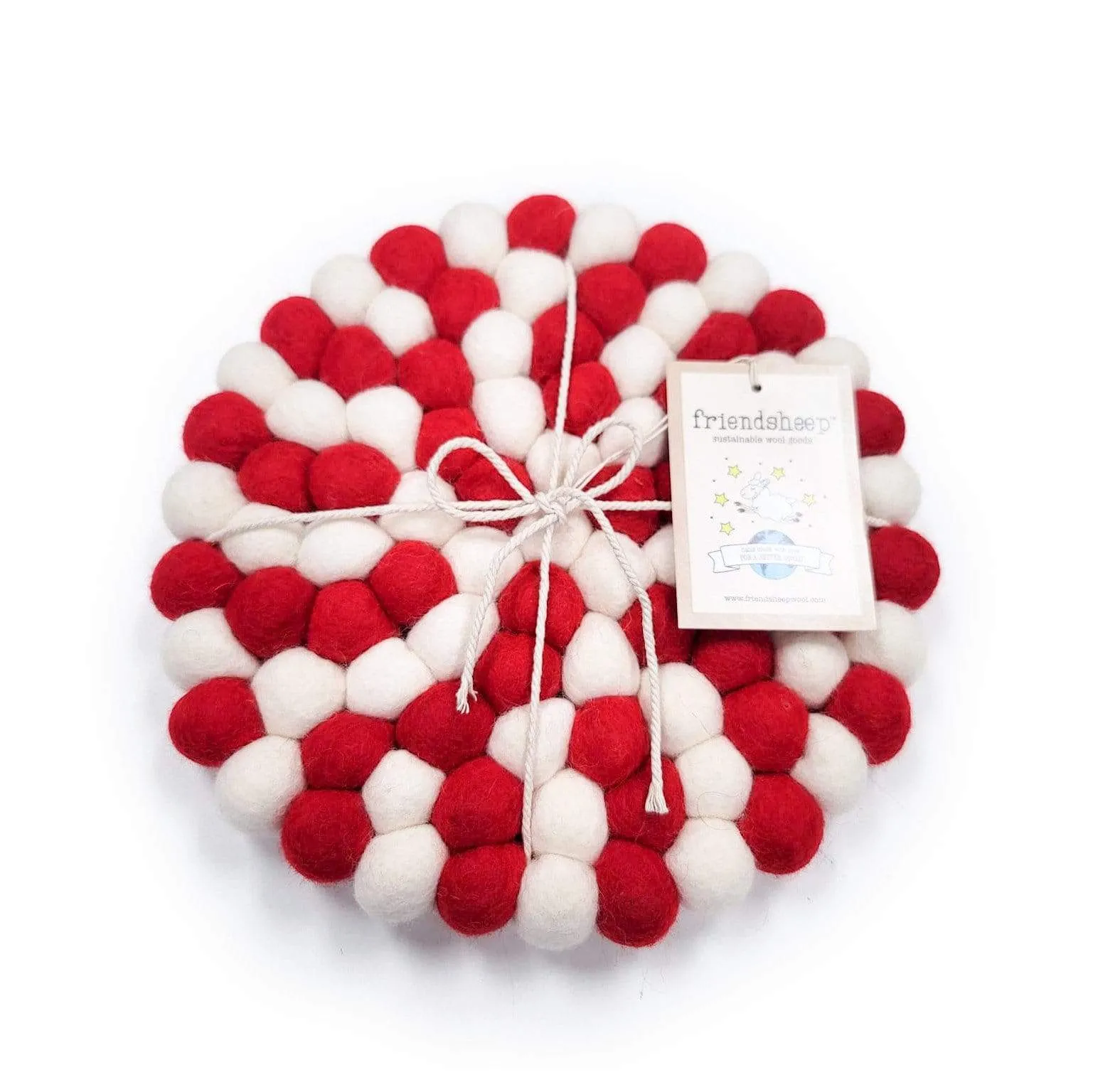 Candy Cane Eco Coasters