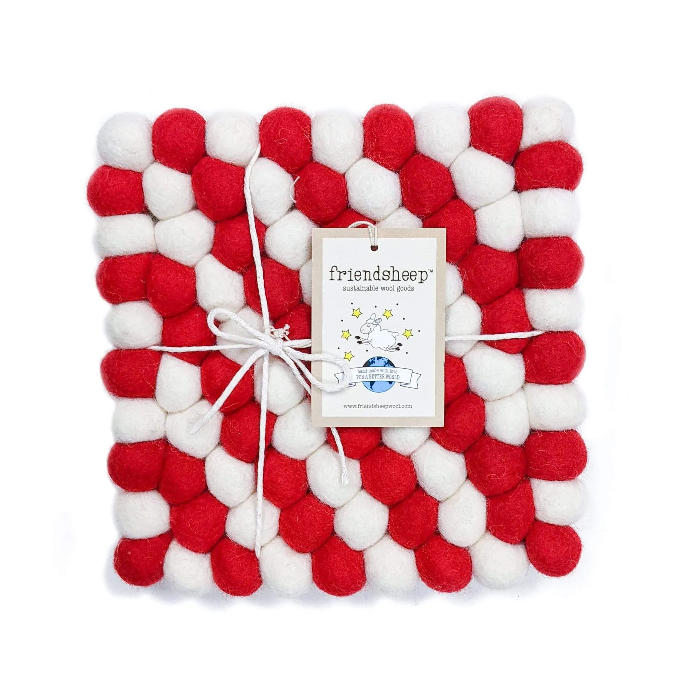 Candy Cane Eco Coasters