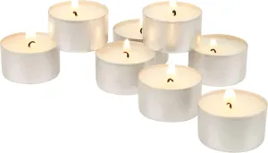 CAVY 8-9 Hours Long Burning Time Tea Light Candles for Home & Diwali Decoration Unsecnted Smokeless Tea Lights for Reception, Office Decor, Dinner Table, Gifting (Pack of 100)