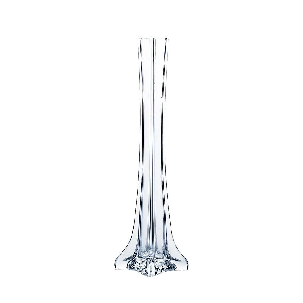 Clear Tower Glass Vase, 12"