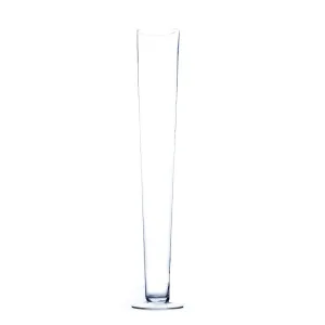 Clear Trumpet Vase Open 4.25" X 27"