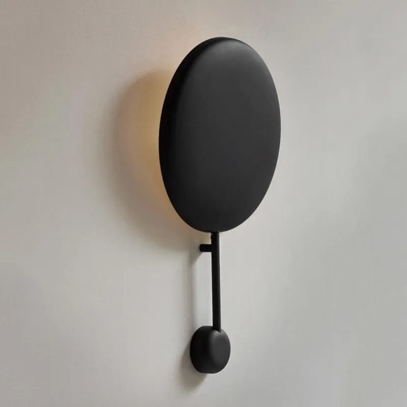 Contemporary Black Circular Wall Light