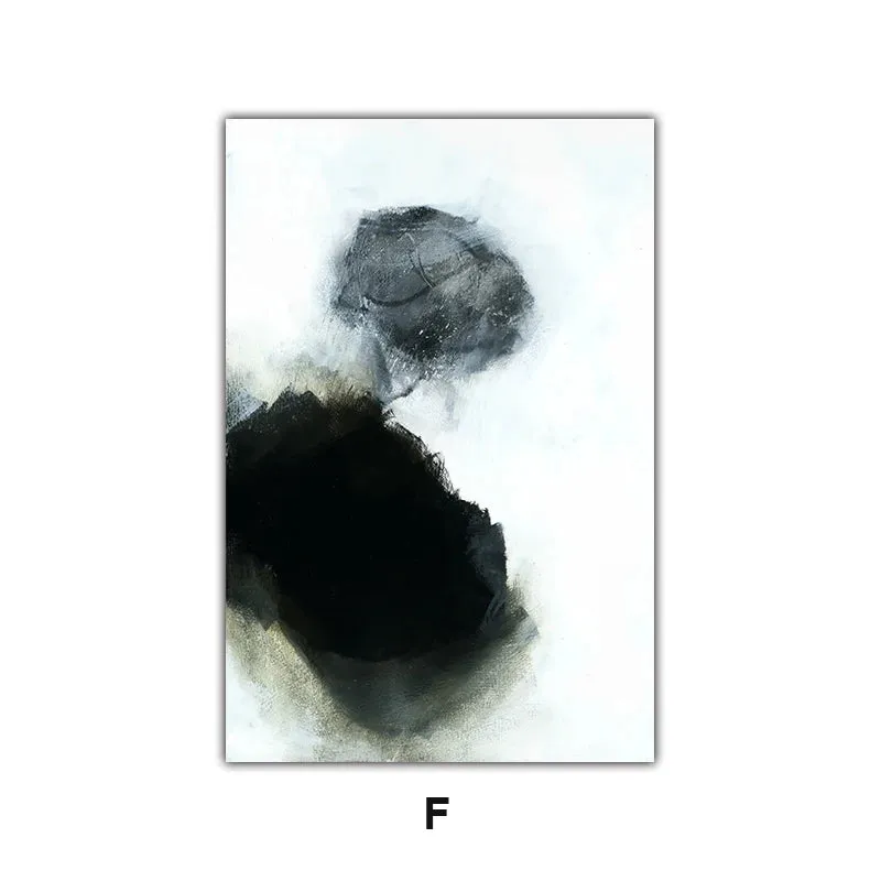 Dark Stones Abstract Wall Art Fine Art Canvas Prints Nordic Pictures For Modern Apartment Living Room Home Office Decor