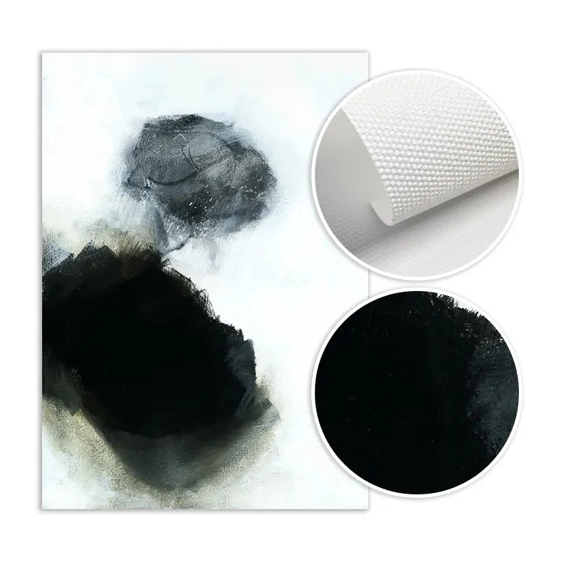 Dark Stones Abstract Wall Art Fine Art Canvas Prints Nordic Pictures For Modern Apartment Living Room Home Office Decor