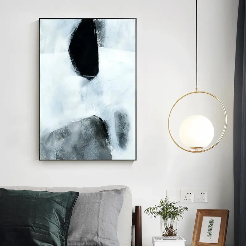 Dark Stones Abstract Wall Art Fine Art Canvas Prints Nordic Pictures For Modern Apartment Living Room Home Office Decor