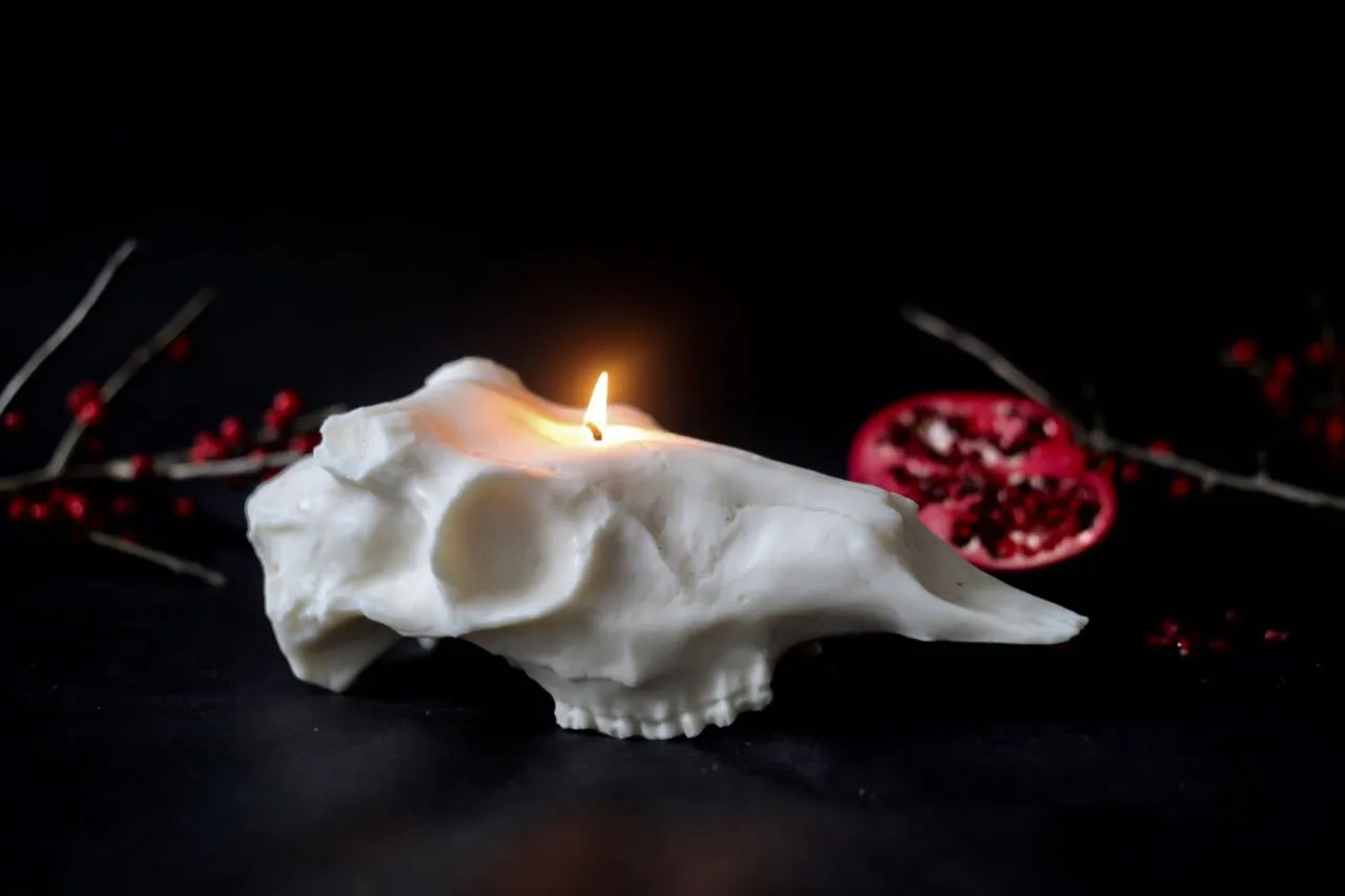 Deer Skull Candle