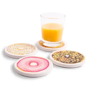 Delectible Donut Designs Absorbent Coasters