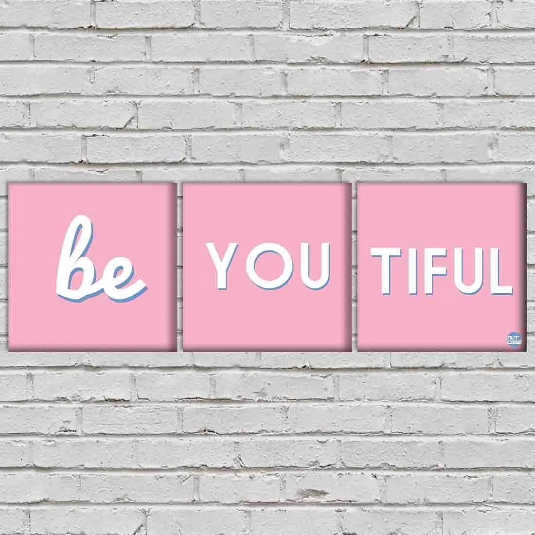 Designer Modern Wall Art Online Set Of 3 -be you tiful