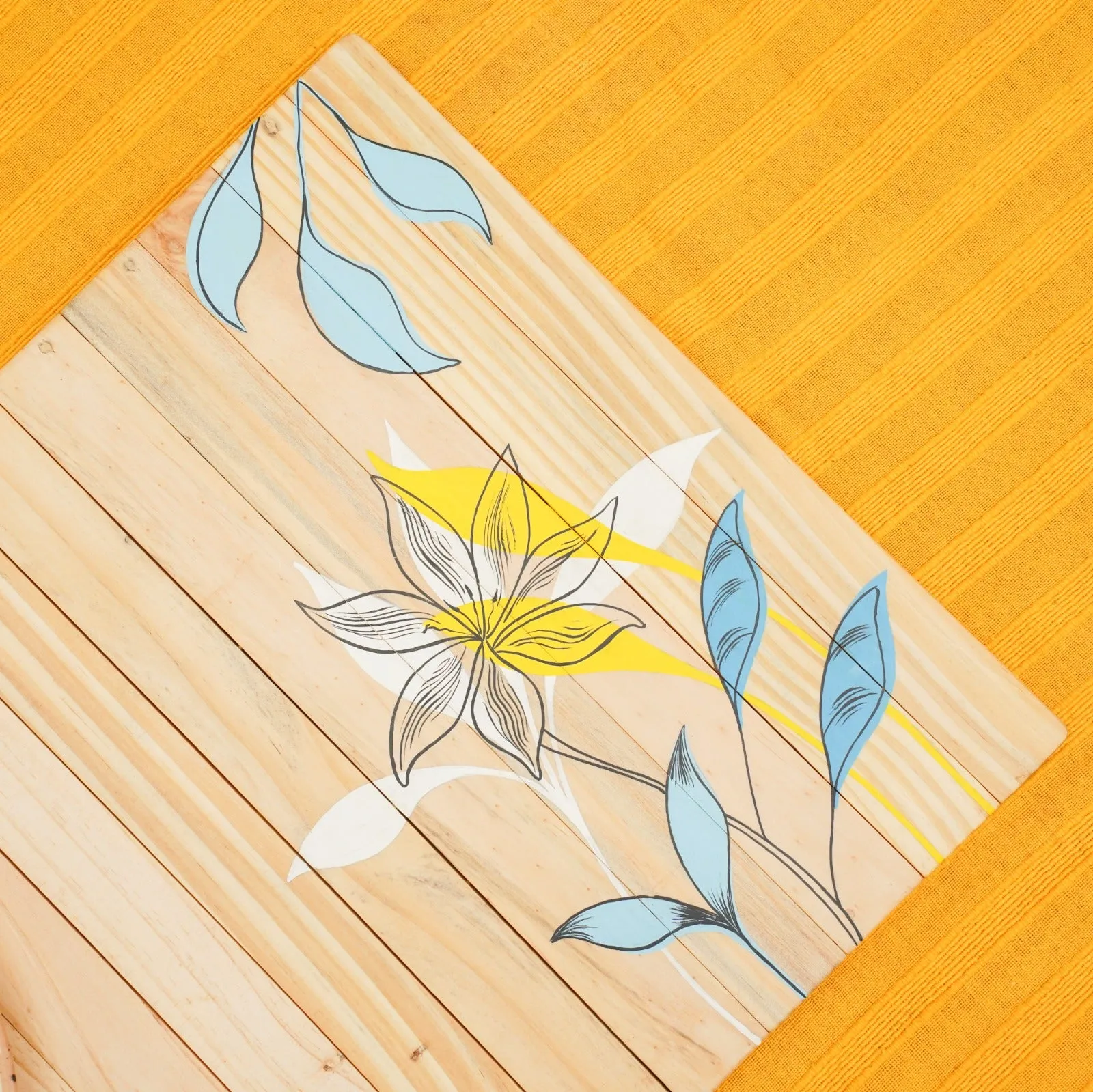 Dharti Multipurpose Place Mat | Natural Pine Wood | Foldable | Light weight | Stain-Proof | Scratch-Proof