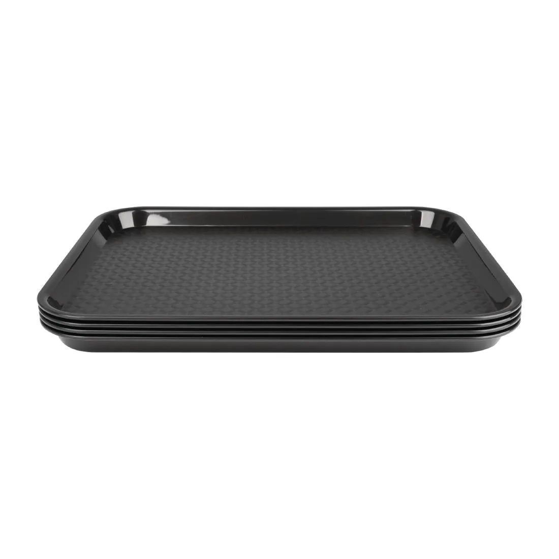 DP216 Kristallon Polypropylene Fast Food Tray Black Small 345mm