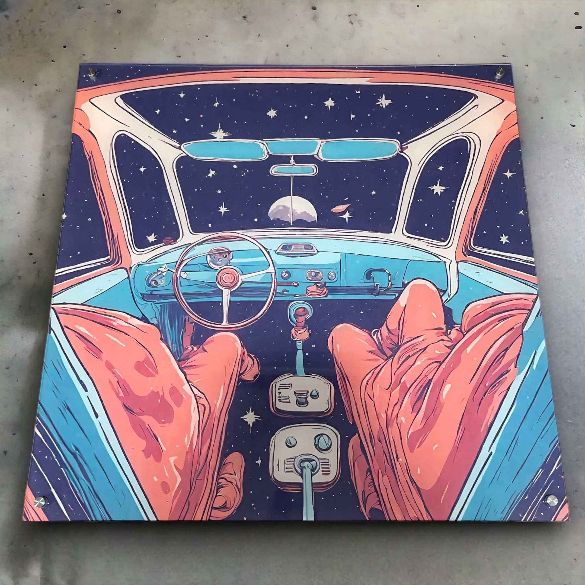 DREAMING? (Retro-Space) Acrylic Wall Art