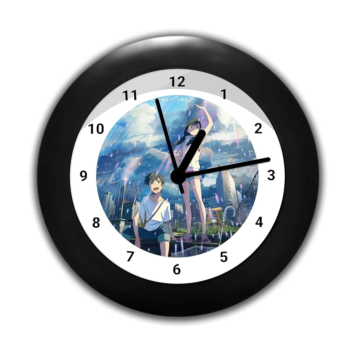 Epic Stuff - Anime Tenki No Ko (Weathering with You) Design Table Clocks New Decorative Desk Table Clock for Home, Office, Living Room, Bed Room | Best Gift for Anime Lover