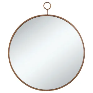 Eulaina Round Mirror Gold - Elegant Wall Decor