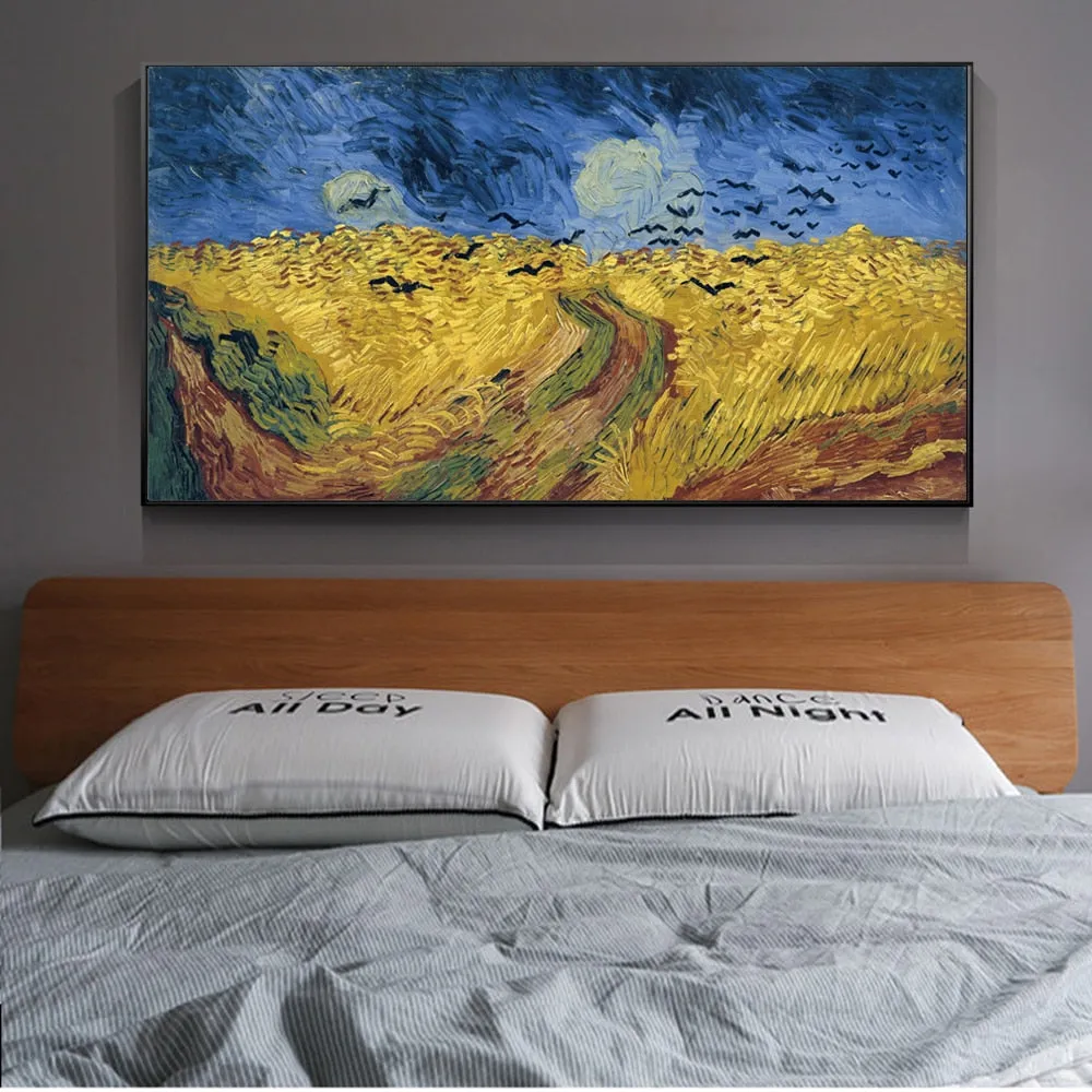 Famous Artists Van Gogh, Last Painting - Wheatfield with Crows, Poster Wall Art Fine Art Canvas Print For Living Room Bedroom Wall Decor