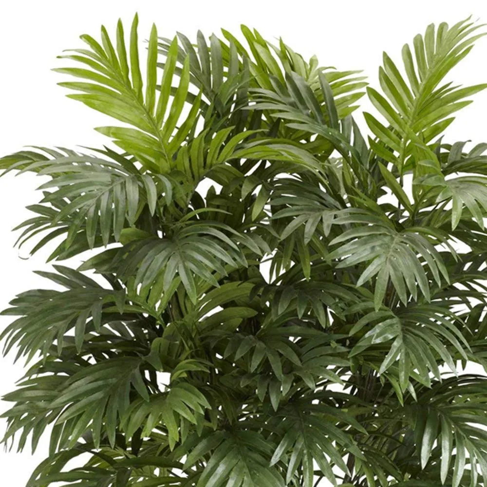 Fourwalls Beautiful Artificial Areca Palm Plant Without Vase (21 Leaves, 75 cm Tall, Green, Set of 2)