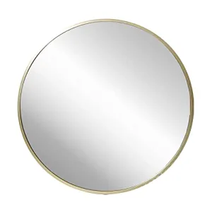 FrameWorks 28" Deluxe Contemporary Brass GOLD Circular Aluminum Mirror