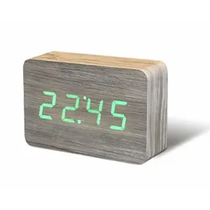 Gingko Brick Click Clock Alarm Clock Ash 15G12