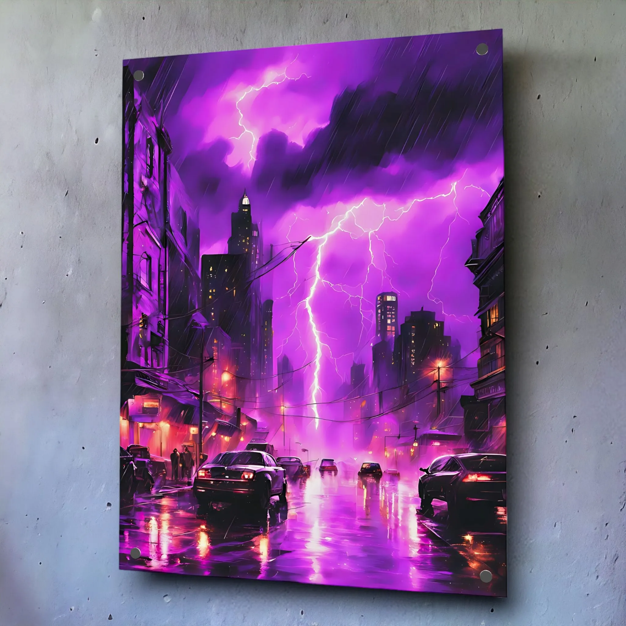 Gotham City (Dark-Fantasy) Acrylic Wall Art