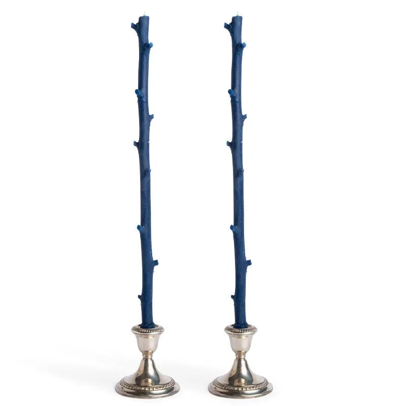 Hickory Candlesticks Pair in Starry Night