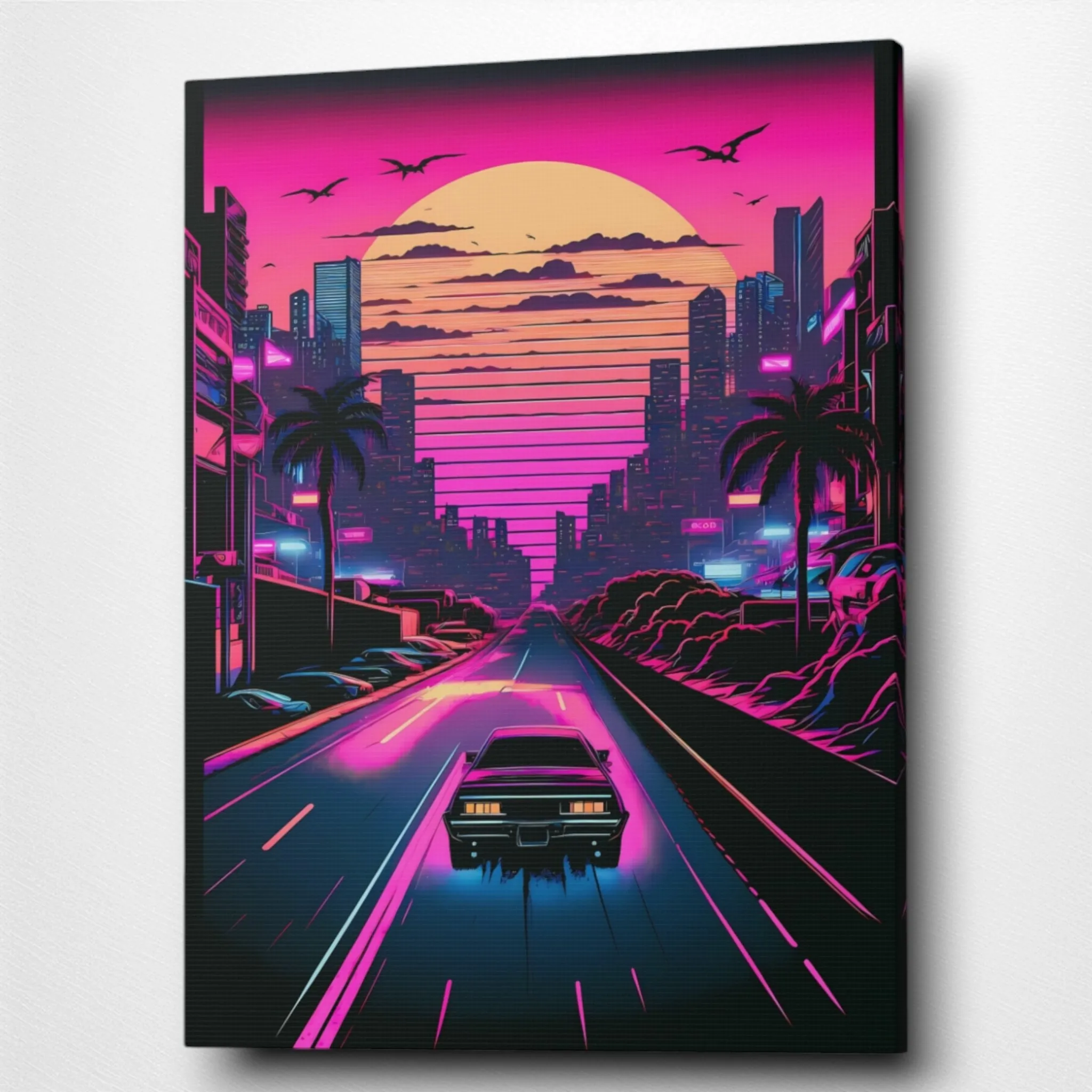 Hot Pink (Vice-City) Miami Canvas