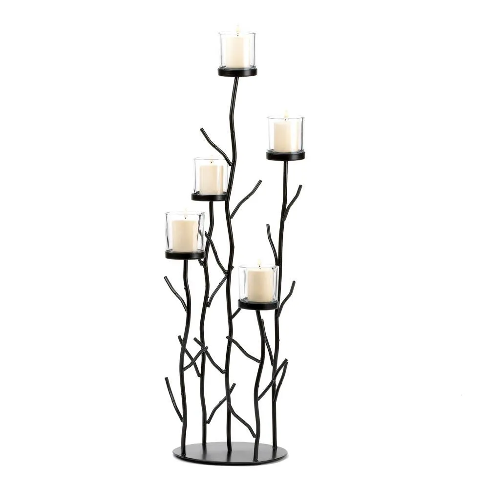 Iron Sprig Candle Holder