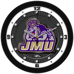 James Madison Wall Clock - Carbon Fiber Textured