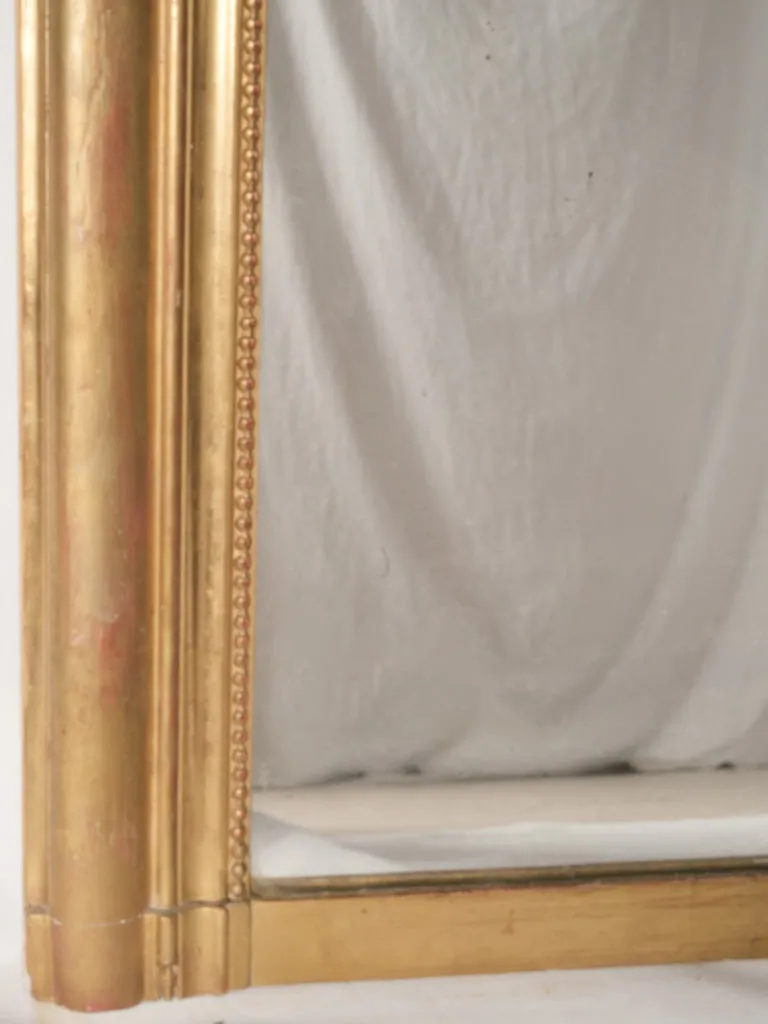 Large 19th-century gilded rectangular mirror w/ flat base 53½" x 42½"