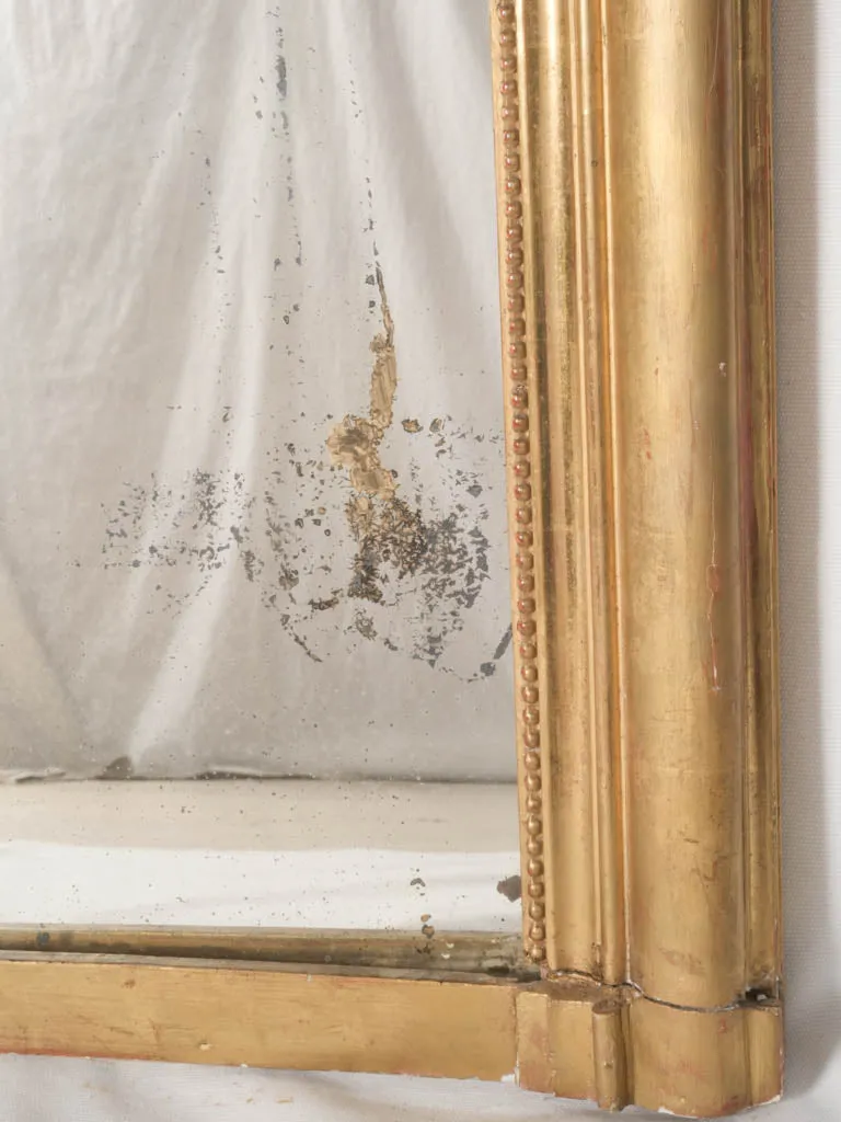 Large 19th-century gilded rectangular mirror w/ flat base 53½" x 42½"