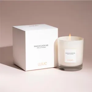 LUUC Madagaskar (Vanilla Caramel) Scented Vegan Candle | Organic Home Fragrance, Aromatherapy | Luxury Unisex Gift for Men & Women | 227g, 45 Hr