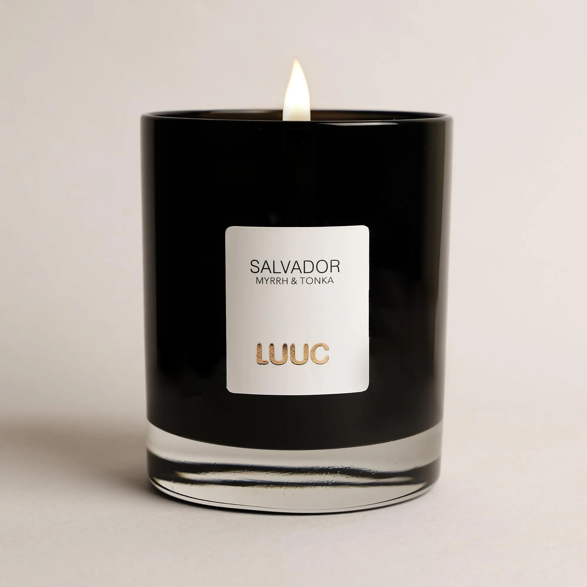 Luuc Salvador (Myrrh & Tonka) Scented Vegan Candle | Organic Home Fragrance, Aromatherapy | Luxury Unisex Gift for Men & Women | 227g, 45 Hr