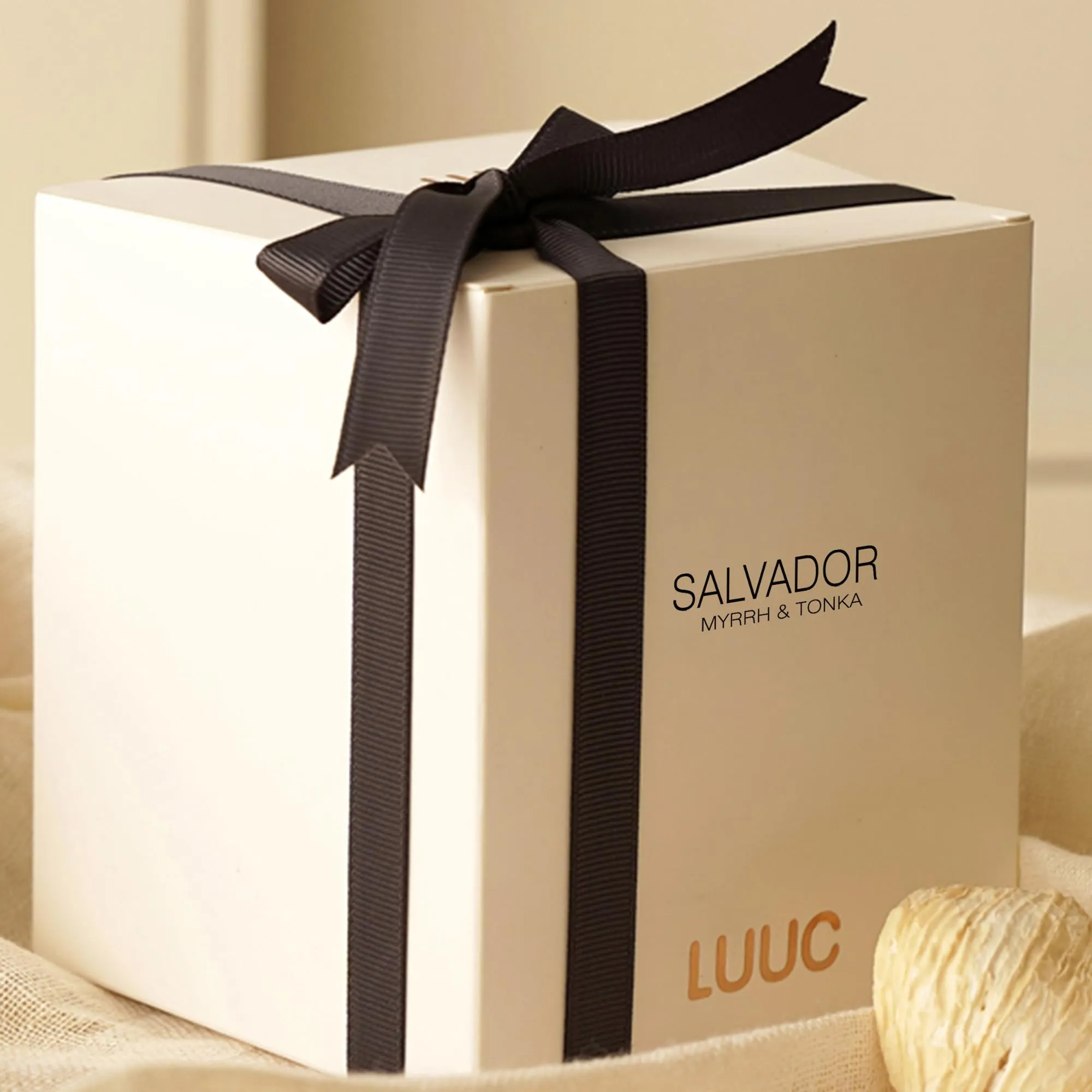 Luuc Salvador (Myrrh & Tonka) Scented Vegan Candle | Organic Home Fragrance, Aromatherapy | Luxury Unisex Gift for Men & Women | 227g, 45 Hr