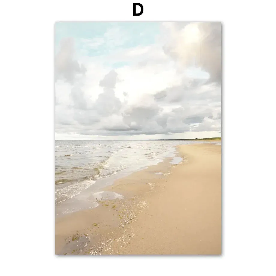 Minimalist Lifestyle Beach Landscape Wall Art Fine Art Canvas Prints Gallery Wall Pictures Of Calm For Living Room Scandinavian Home Decor