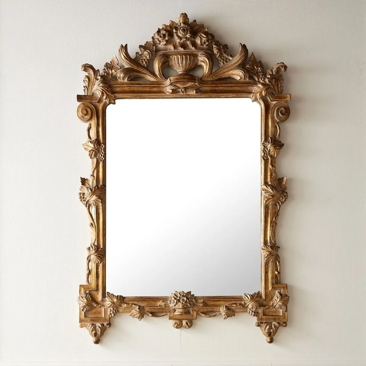 Ornate Carved Wood Mirror