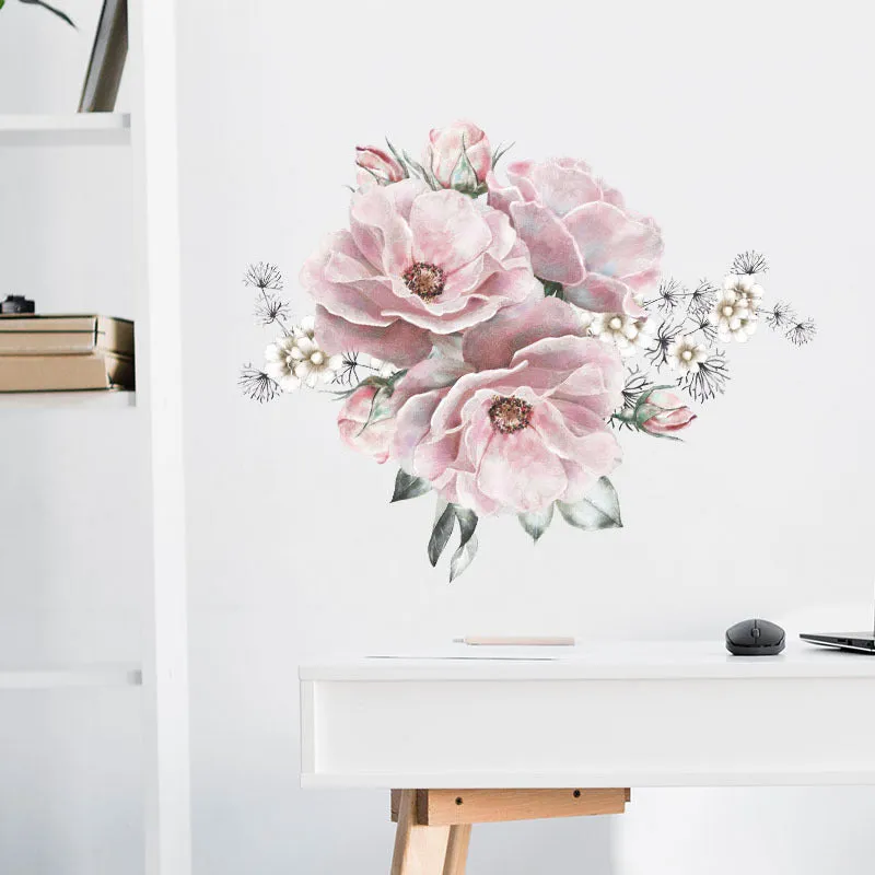 Pink Blooms Peel and Stick Wall Decals