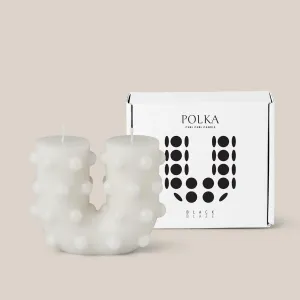 Polka Curl Curl Candle | White